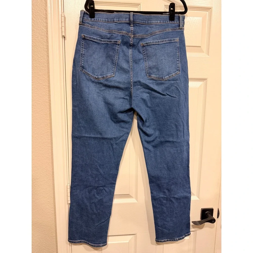#60 A.N.A JEANS Sz. 16 High-Rise Straight Rhinestone Embellished